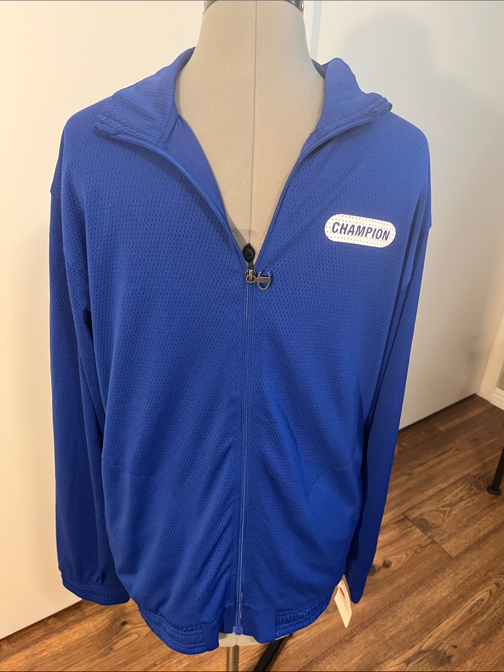 Champion Blue Mesh Full-Zip Hoodie